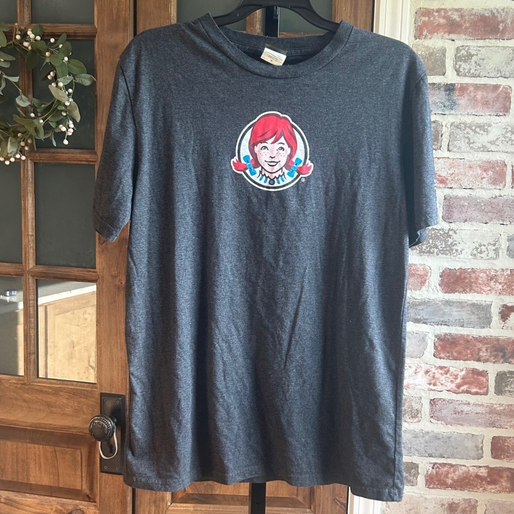 Barco Uniforms Wendys Worker T-Shirt Mens Medium Gray Baconator Tee Promo